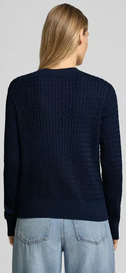 Tommy Hilfiger Trui met ronde hals CO CABLE C-NK LS SWEATER