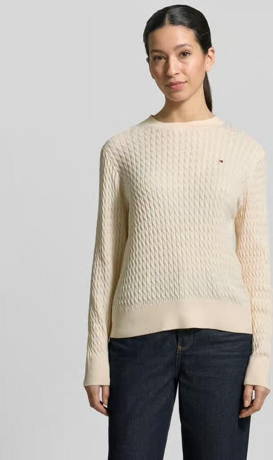 TOMMY HILFIGER Dames Truien & Vesten Co Cable Fine Cg Gebroken Wit - Foto 8