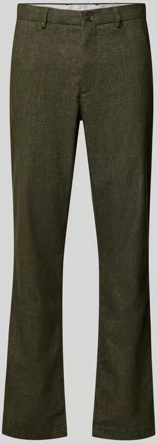 Tommy Hilfiger slim fit recht broek van katoenmix met viscose model 'DENTON'