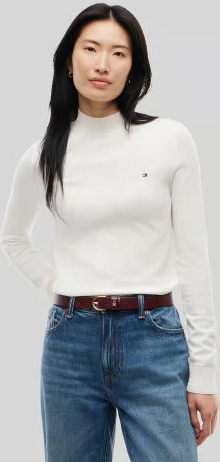 Tommy Hilfiger Slim fit shirt met lange mouwen met mockneck - Foto 2