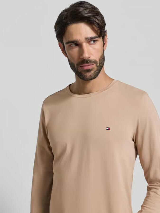 Tommy Hilfiger Slim fit shirt met lange mouwen van katoenmix