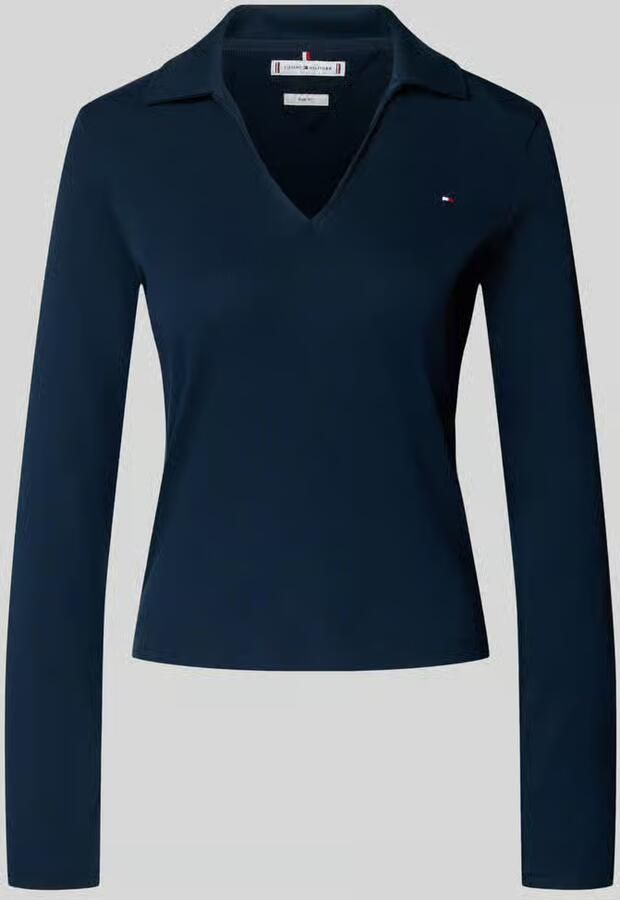 Tommy Hilfiger Slim fit shirt met lange mouwen van puur katoen met polokraag - Foto 2
