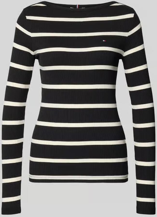 Tommy Hilfiger Slim fit shirt met lange mouwen van viscosemix