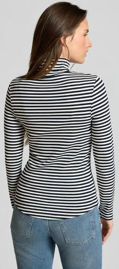 Tommy Hilfiger Shirt met lange mouwen SLIM 5X2 RIB ROLL-NK LS in een geribde structuur - Foto 6