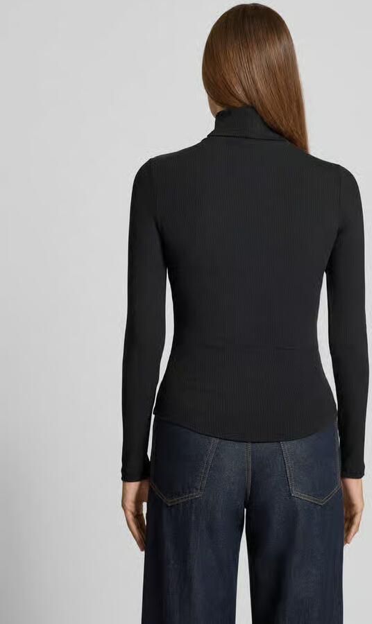 Tommy Hilfiger Shirt met lange mouwen SLIM 5X2 RIB ROLL-NK LS in een geribde structuur - Foto 12
