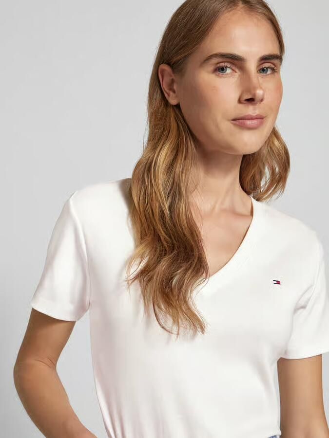 Tommy Hilfiger Slim fit T-shirt met logostitching model 'CODY' - Foto 8