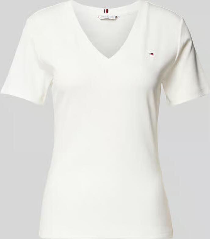 Tommy Hilfiger Slim fit T-shirt met logostitching model 'CODY' - Foto 13