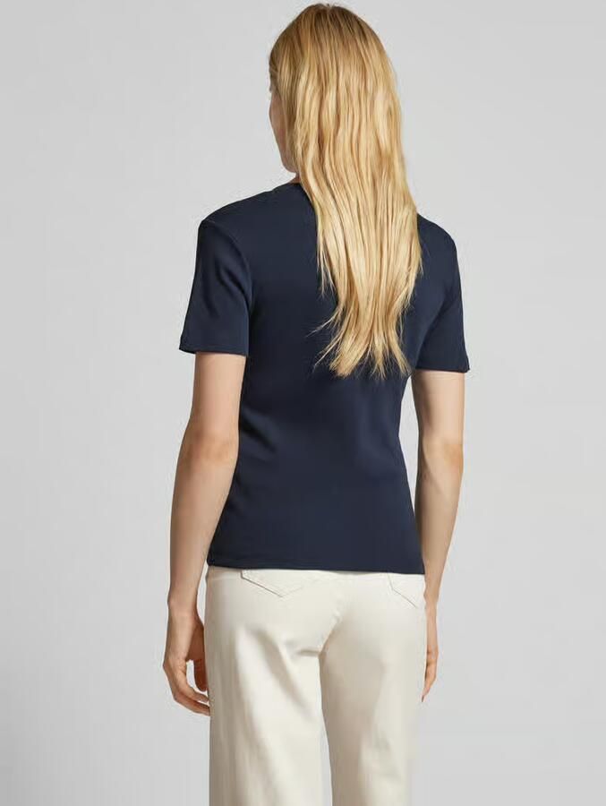 TOMMY HILFIGER Dames Tops & T-shirts New Slim Cody V-nk Ss Donkerblauw