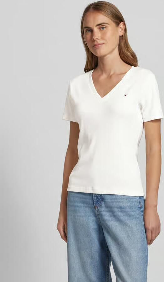 Tommy Hilfiger Slim fit T-shirt met logostitching model 'CODY' - Foto 15