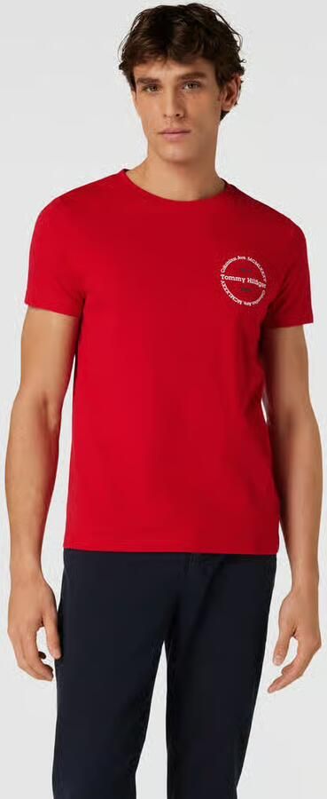 Tommy Hilfiger Slim fit T-shirt met ronde hals - Foto 2