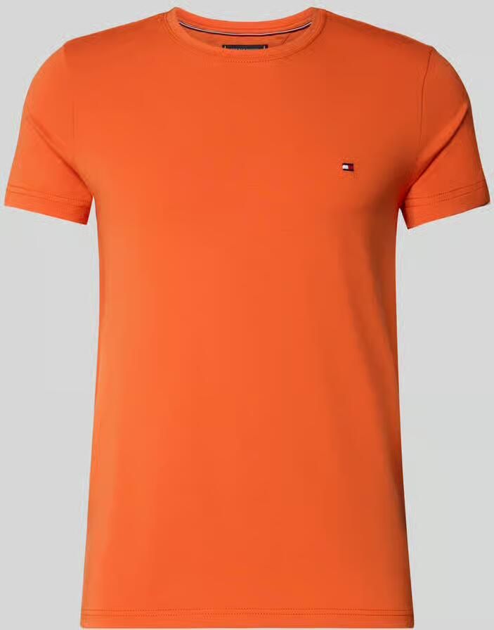 Tommy Hilfiger Slim fit T-shirt met logostitching
