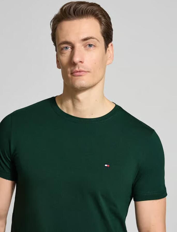 Tommy Hilfiger Slim fit T-shirt van katoenmix
