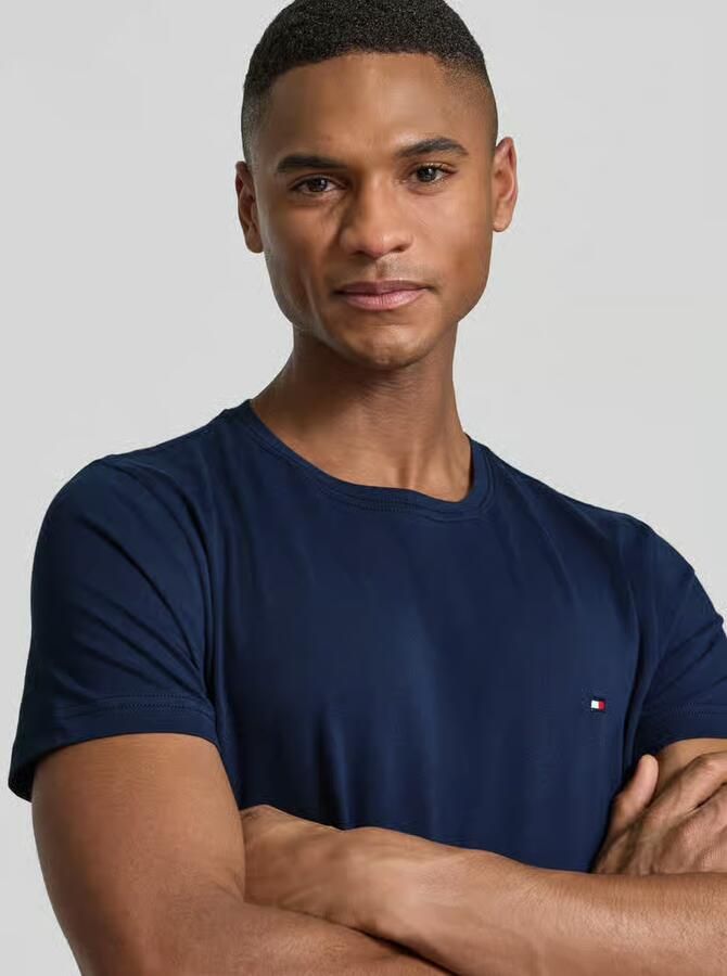 Tommy Hilfiger Slim Fit T-shirt van katoenmix