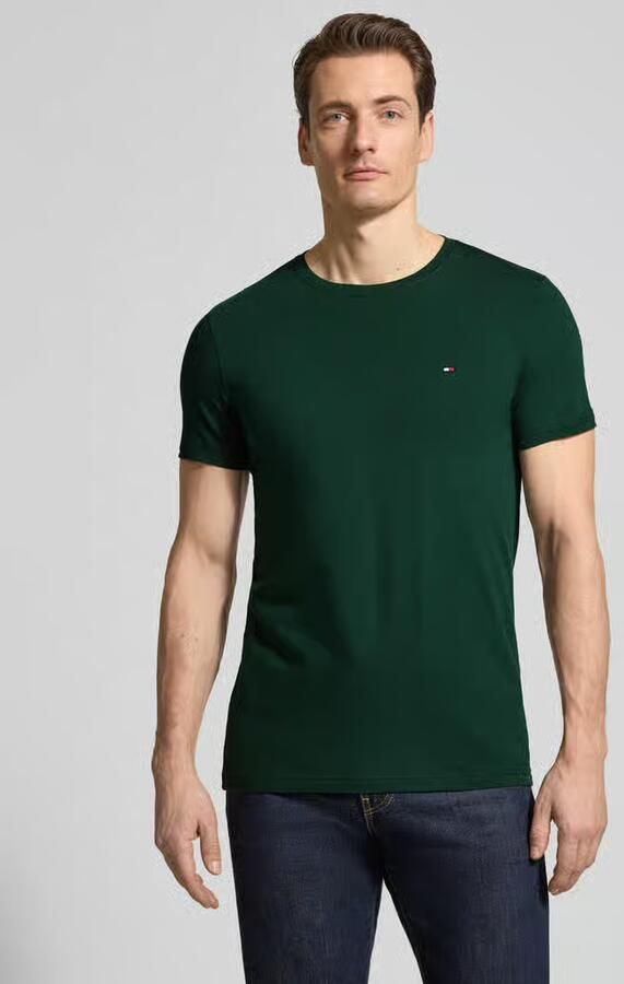 Tommy Hilfiger Slim Fit T-shirt van katoenmix - Foto 4