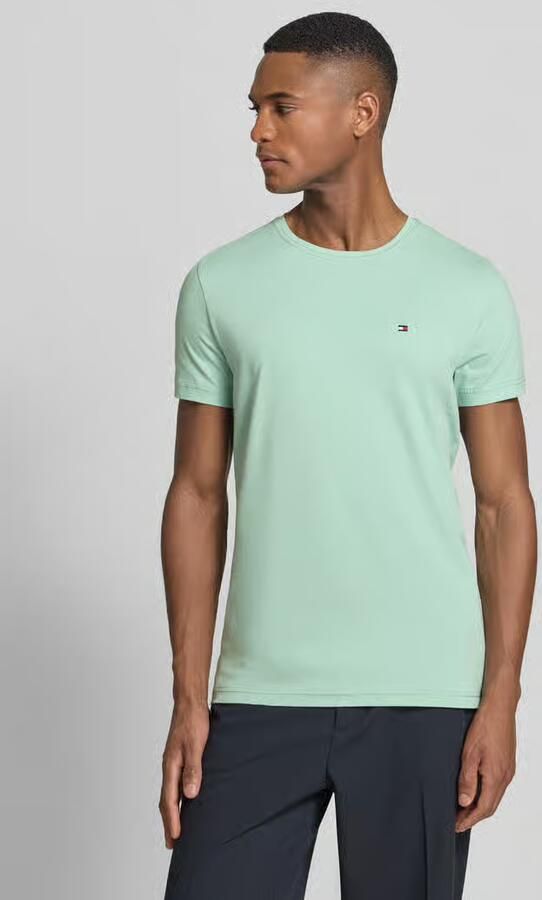 Tommy Hilfiger Slim Fit T-shirt van katoenmix - Foto 3