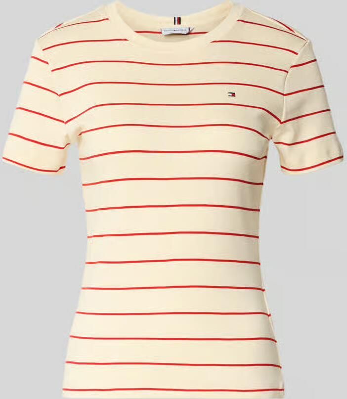 Tommy Hilfiger Slim fit T-shirt van puur katoen