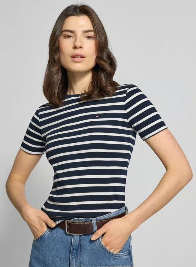 TOMMY HILFIGER Dames Tops & T-shirts Slim Cody C-nk Ss Zwart - Foto 10