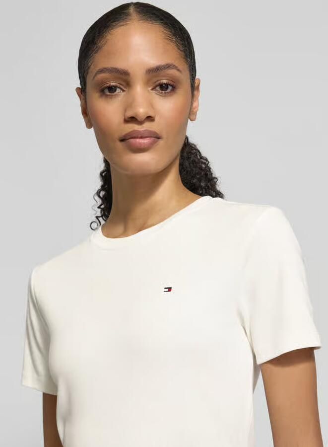 TOMMY HILFIGER Dames Tops & T-shirts Slim Cody C-nk Ss Wit - Foto 12