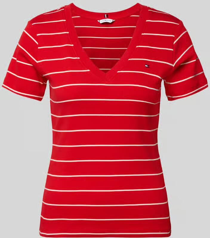 Tommy Hilfiger Slim Fit T-shirt van puur katoen