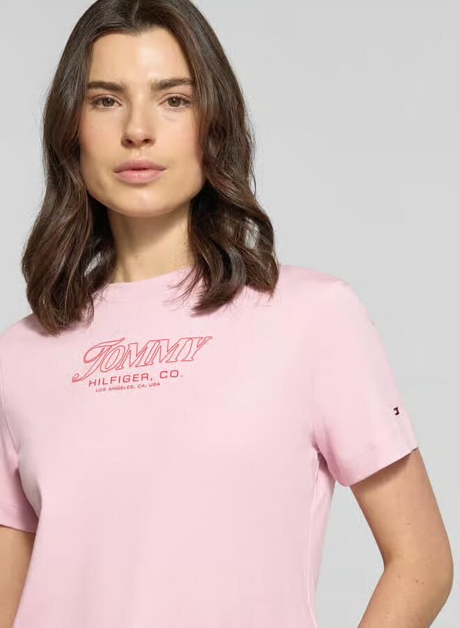 Tommy Hilfiger Slim fit T-shirt van puur katoen - Foto 2