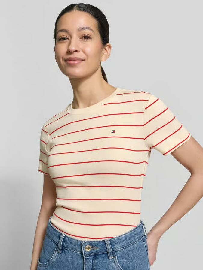 Tommy Hilfiger Slim fit T-shirt van puur katoen - Foto 2