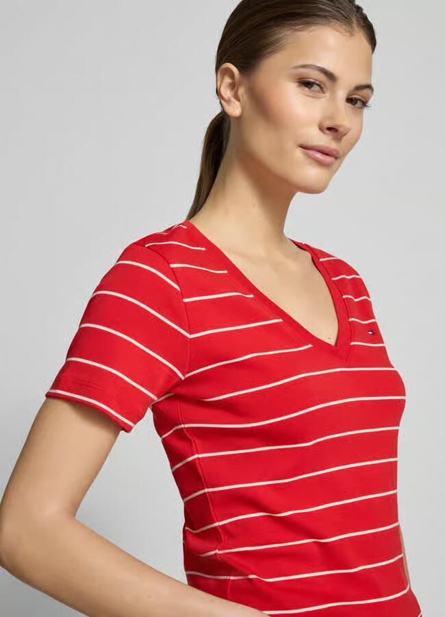 Tommy Hilfiger Slim Fit T-shirt van puur katoen - Foto 2