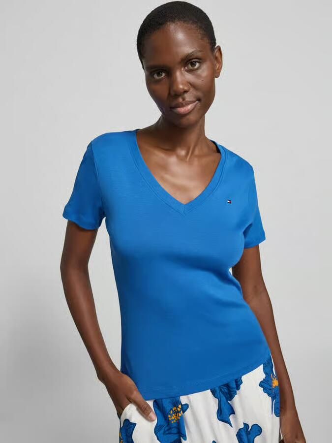 Tommy Hilfiger slim fit T-shirt van puur katoen