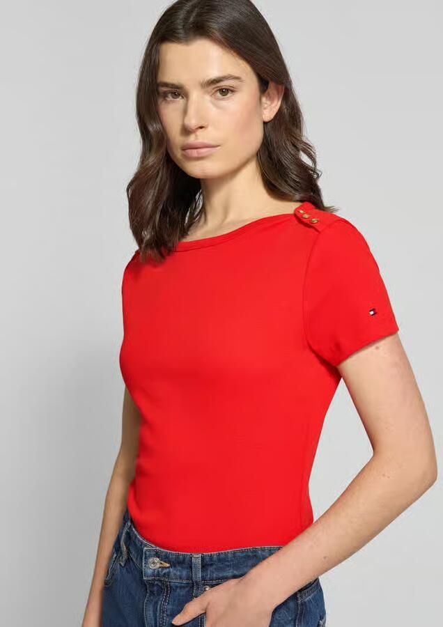Tommy Hilfiger Slim Fit T-shirt van puur katoen