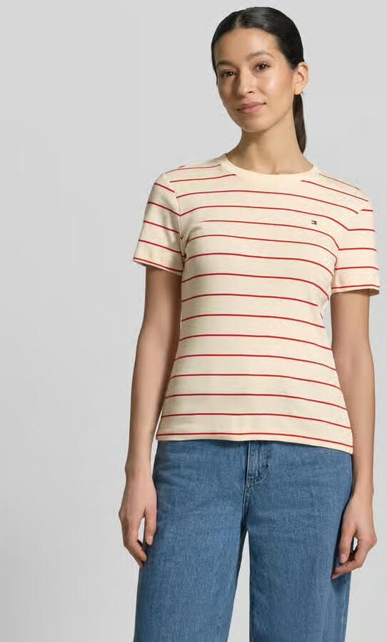 Tommy Hilfiger Slim fit T-shirt van puur katoen - Foto 4