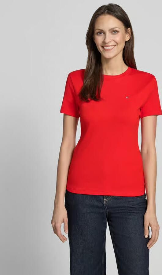 Tommy Hilfiger Slim fit T-shirt van puur katoen - Foto 3