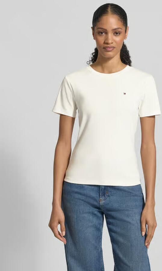 TOMMY HILFIGER Dames Tops & T-shirts Slim Cody C-nk Ss Wit - Foto 15