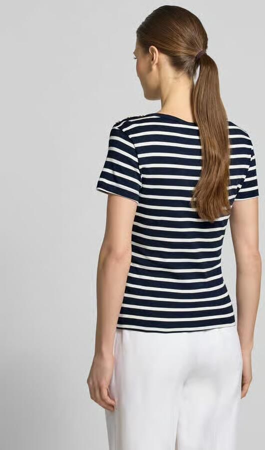 TOMMY HILFIGER Dames Tops & T-shirts Gold Button Slim Ss Tee Multi - Foto 8
