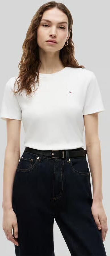 TOMMY HILFIGER Dames Tops & T-shirts Slim Cody C-nk Ss Wit - Foto 16