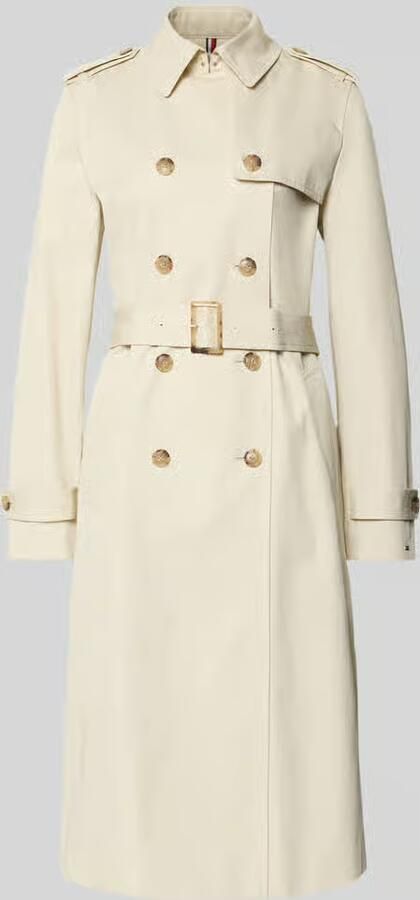 Tommy Hilfiger slim fit trenchcoat van puur katoen - Foto 2