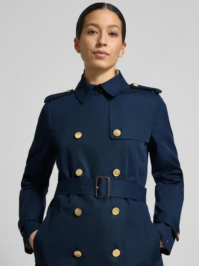 Tommy Hilfiger slim fit trenchcoat van puur katoen