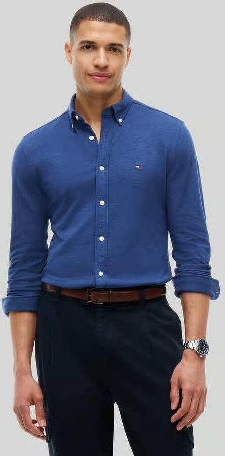 Tommy Hilfiger Slim vrijetijdsoverhemd met geborduurd logo - Foto 3