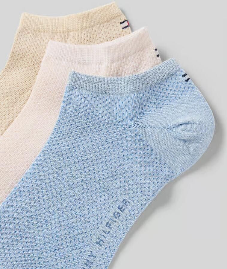 Tommy Hilfiger Sneaker-sokken van katoenmix in 3-pack