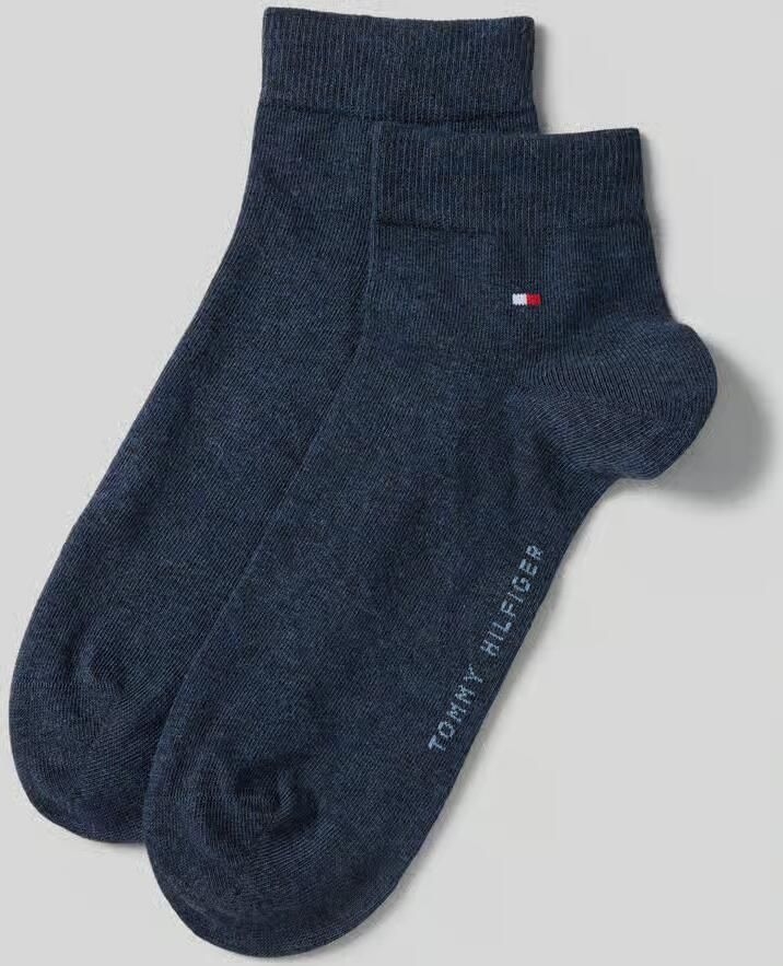 Tommy Hilfiger Sneakersokken van katoenmix in een set van 2 paar model '2ER QUARTER'