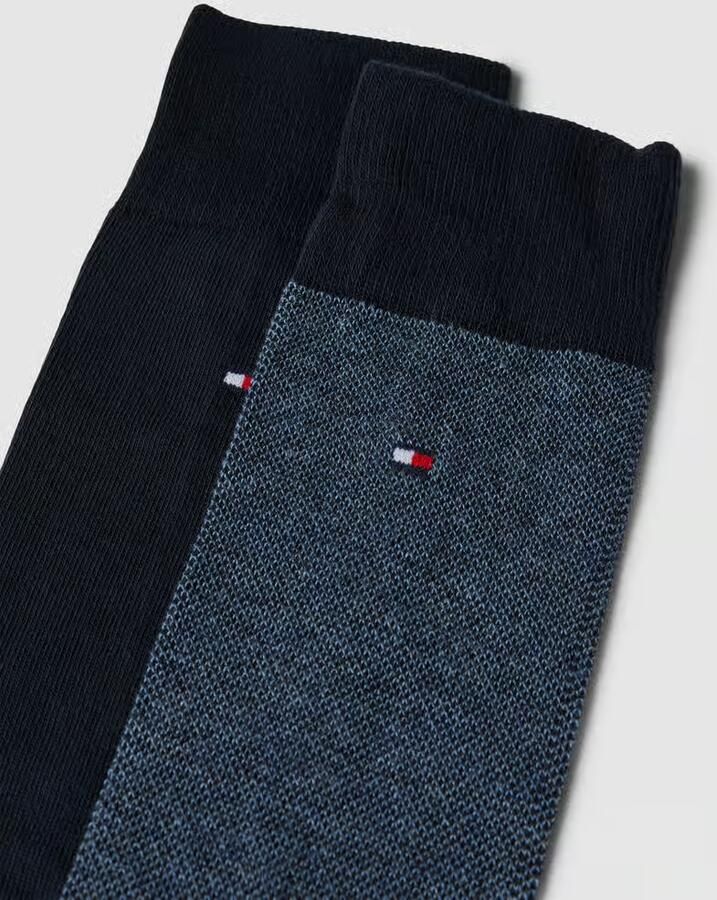 Tommy Hilfiger Sokken met labeldetails in een set van 2 paar model 'Birdeye'