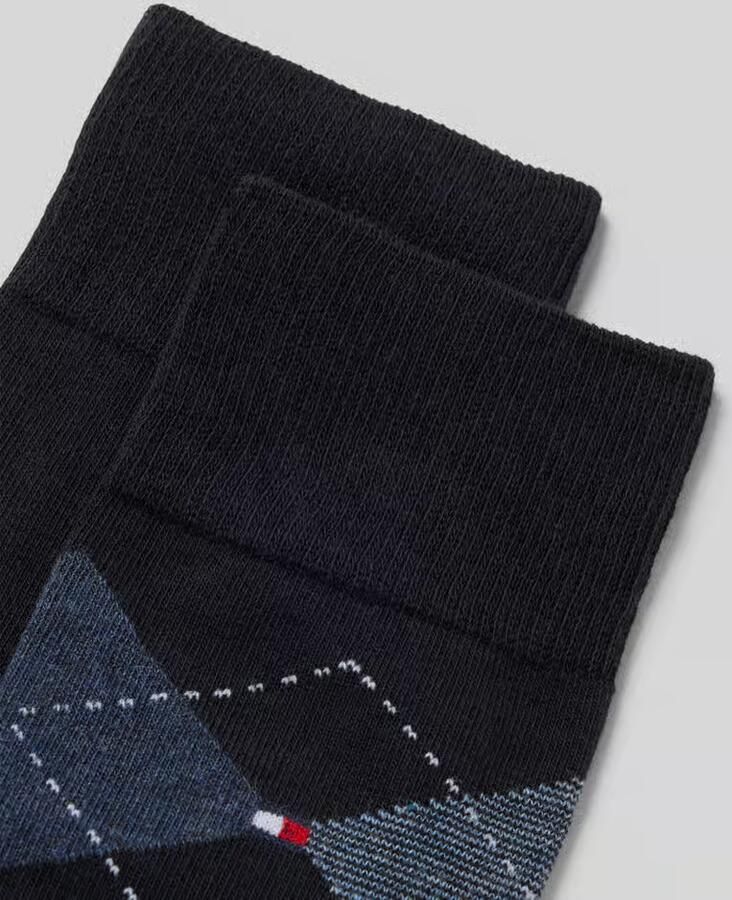 Tommy Hilfiger 2 Pack Sokken Ruit Donkerblauw - Foto 2