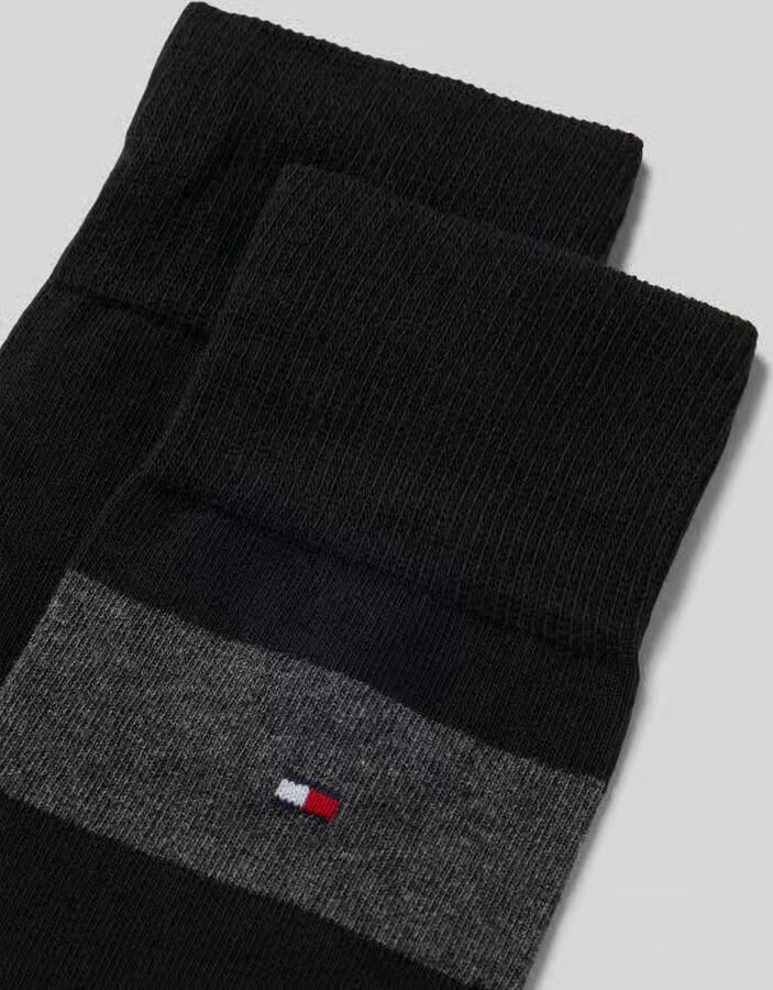 Tommy Hilfiger Sokken TH MEN RUGBY SOCK 2P met ribbrei boordjes ademend (2 paar)