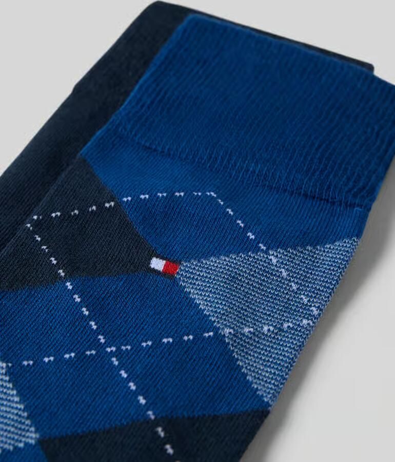 Tommy Hilfiger Sokken van katoenmix in set van 2 model 'CHECK 2P'