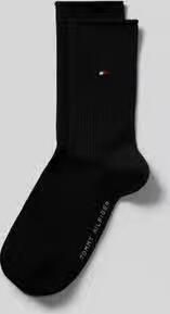 Tommy Hilfiger Sokken van katoenmix met gestikt logo in set van 2 model 'WOMEN SOCK 2P LUREX RO'