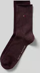 Tommy Hilfiger Sokken van katoenmix met gestikt logo in set van 2 model 'WOMEN SOCK 2P LUREX RO'