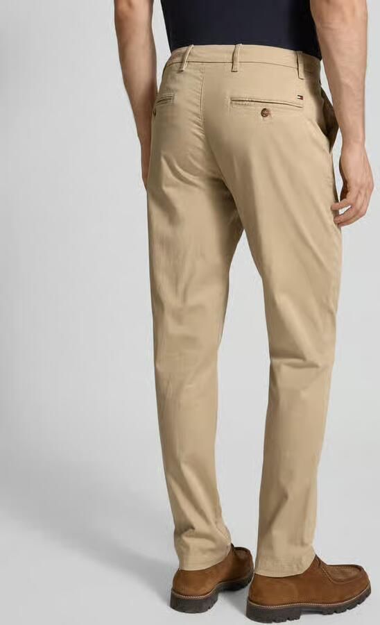 Tommy Hilfiger Straight fit chino van katoenmix