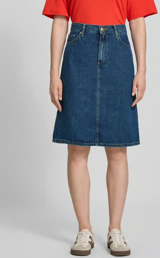 Tommy Hilfiger Straight fit jeansrok met middelhoge band - Foto 6