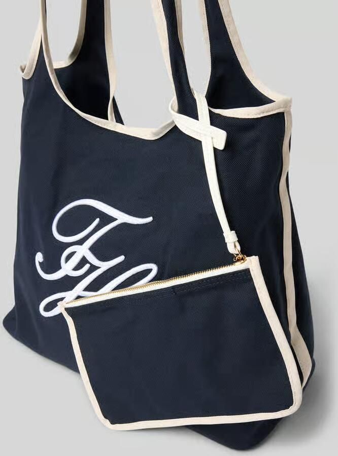 Tommy Hilfiger Strandtas van mix van katoen en linnen