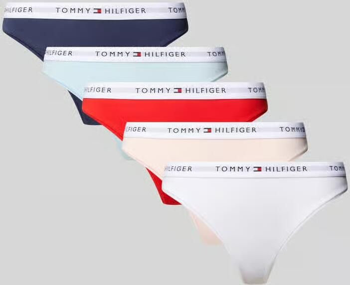 Tommy Hilfiger String met elastische label in band in set van 5 - Foto 2