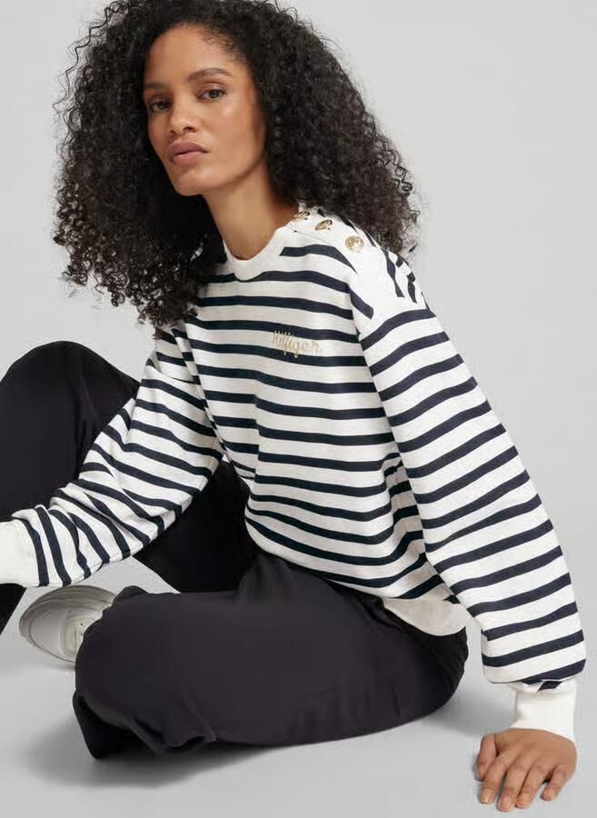 Tommy Hilfiger Sweatshirt REG GOLD BUTTON SWEATSHIRT