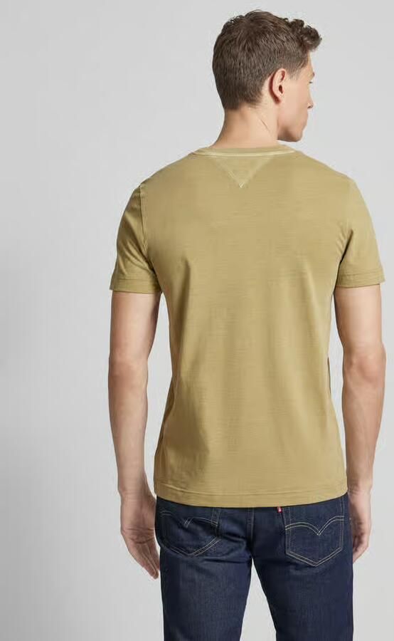 Tommy Hilfiger Heren Logo Tee Garment Dye Green Heren - Foto 5